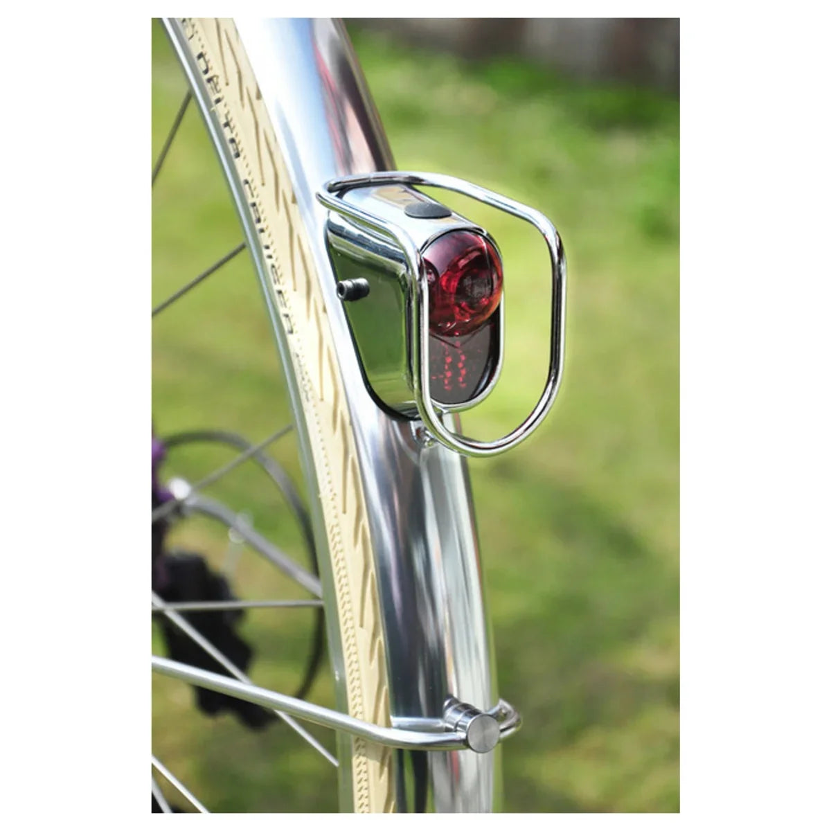 Pure Cycles Light Pure Rear City Bike Tail Light LED Chrome