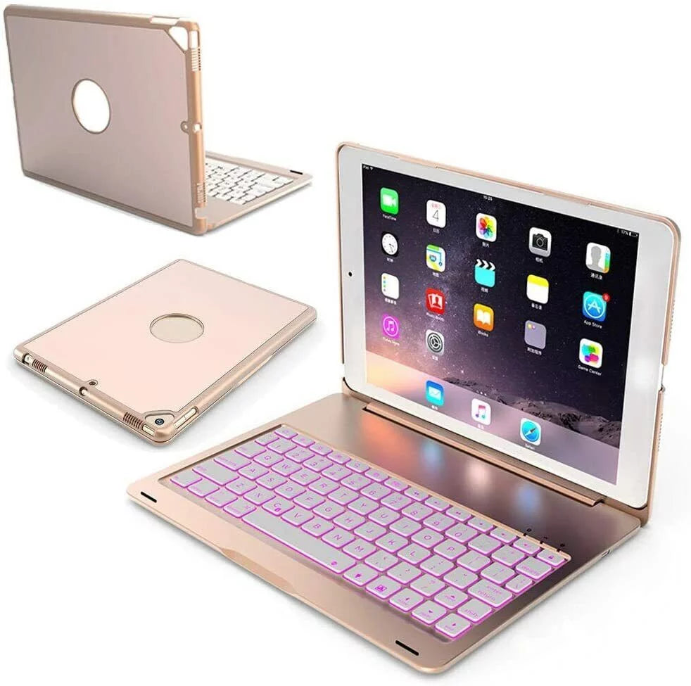 Applicable to the 9th Gen of iPad (2021),(2019) 8th Gen,(2018) 7th Gen , iPad Pro10.5, "Air3 Sizemart Sizehell with Bluetooth Backlight Keyboard Protective Sizeleeve