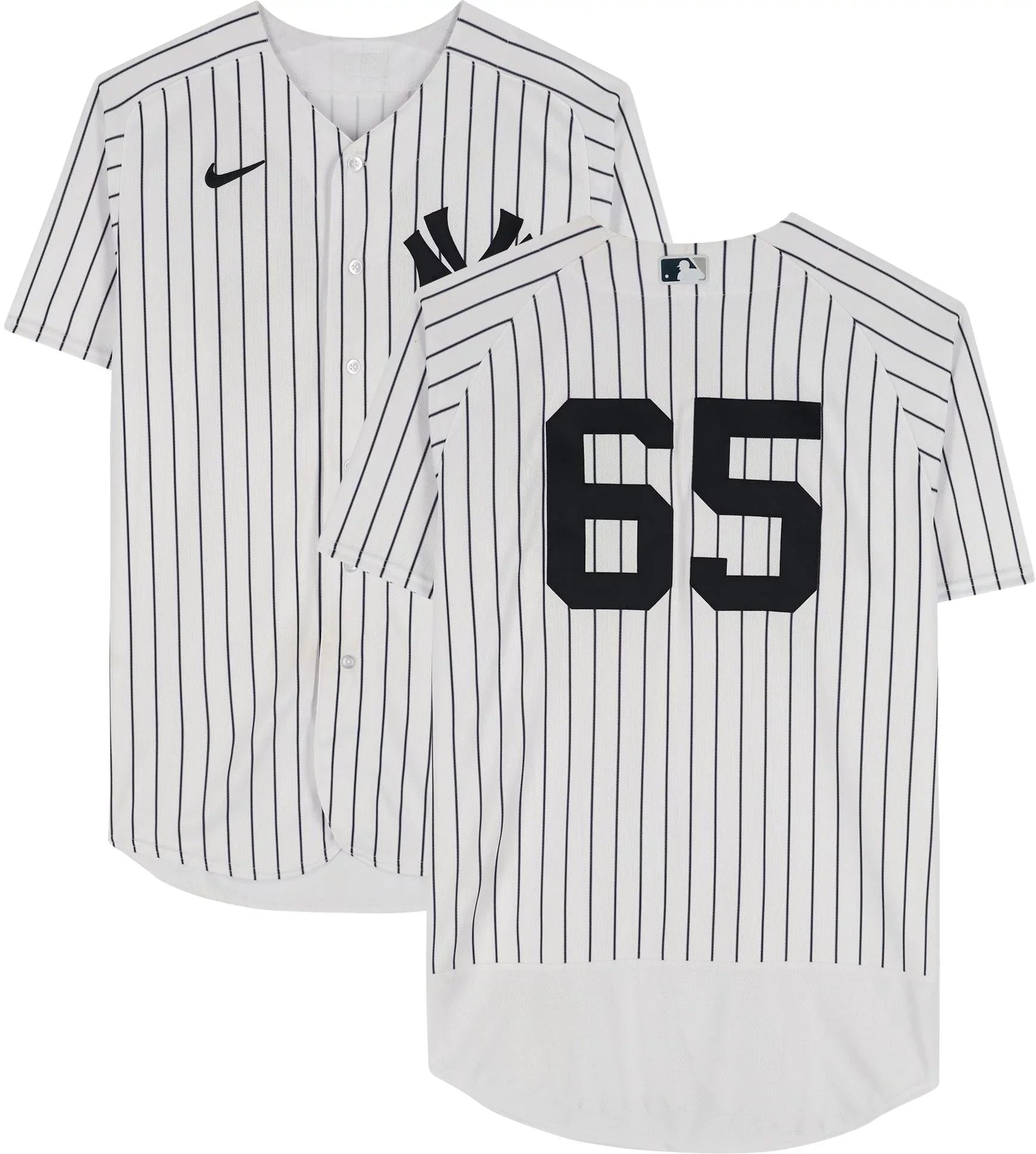 Nestor Cortes New York Yankees Player-Worn #65 Ivory Pinstripe Jersey vs. Boston Red Sizeox on Sizeeptember 25, 2022