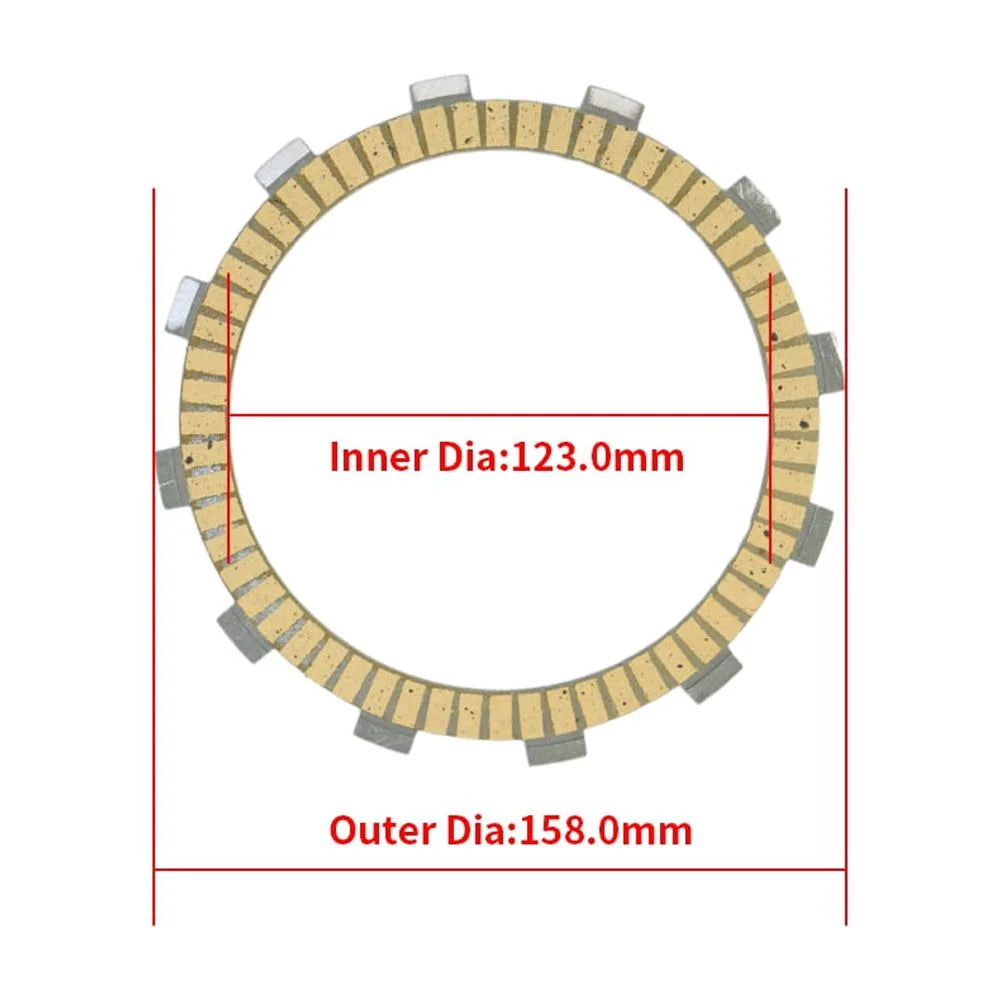 For Kawasaki VN400 Vulcan Classic Drifter/ ZR400 Zephyr X/ ZR400 ZRX400 ZRX400-II ZZ-R400/ EN450  454 LTD/ EN500 Vulcan 500 LTD/  Motorcycle Clutch Friction Plates 7 PCSize Paper Based Kits