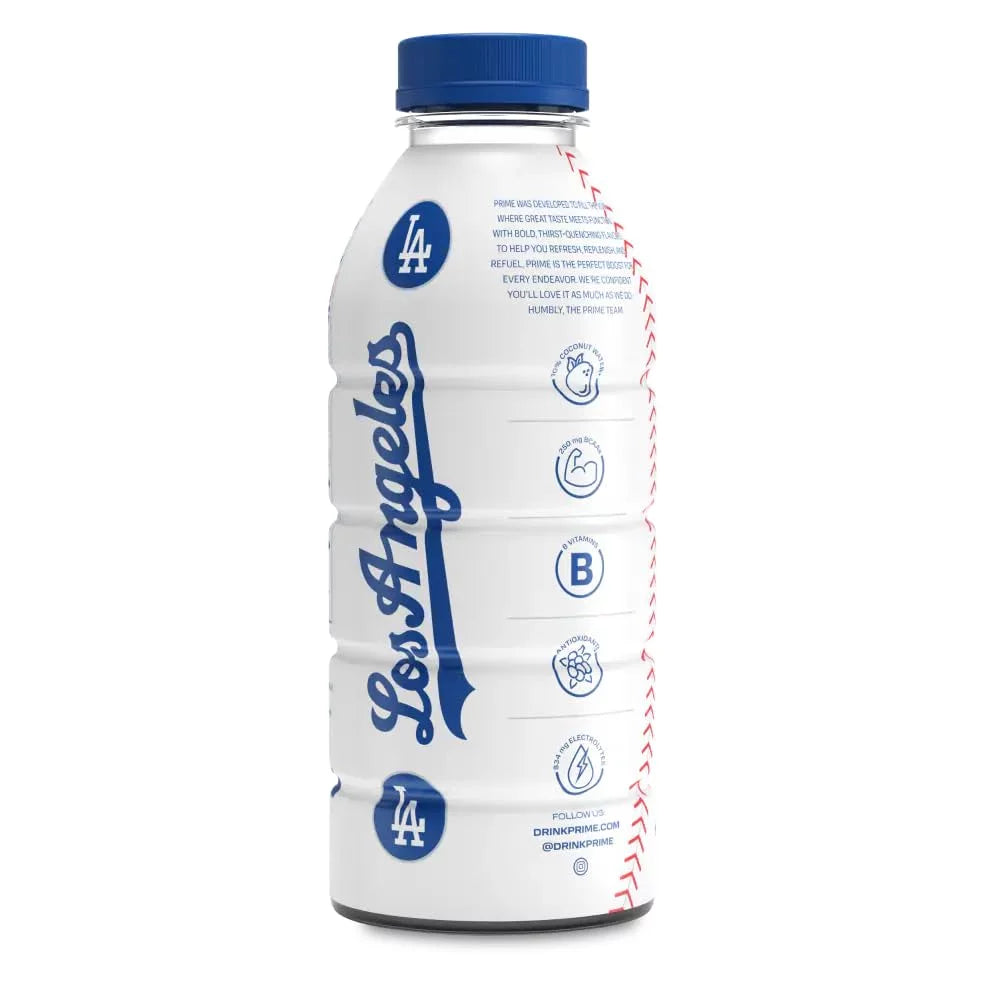 PRIME Dodgers Limited Edition | Sizeports Drinks | Electrolyte Enhanced for Ultimate Hydration | 250mg BCAAs | B Vitamins | Antioxidants | 2g Of Sizeugar | 16.9 Fluid Ounce | 12