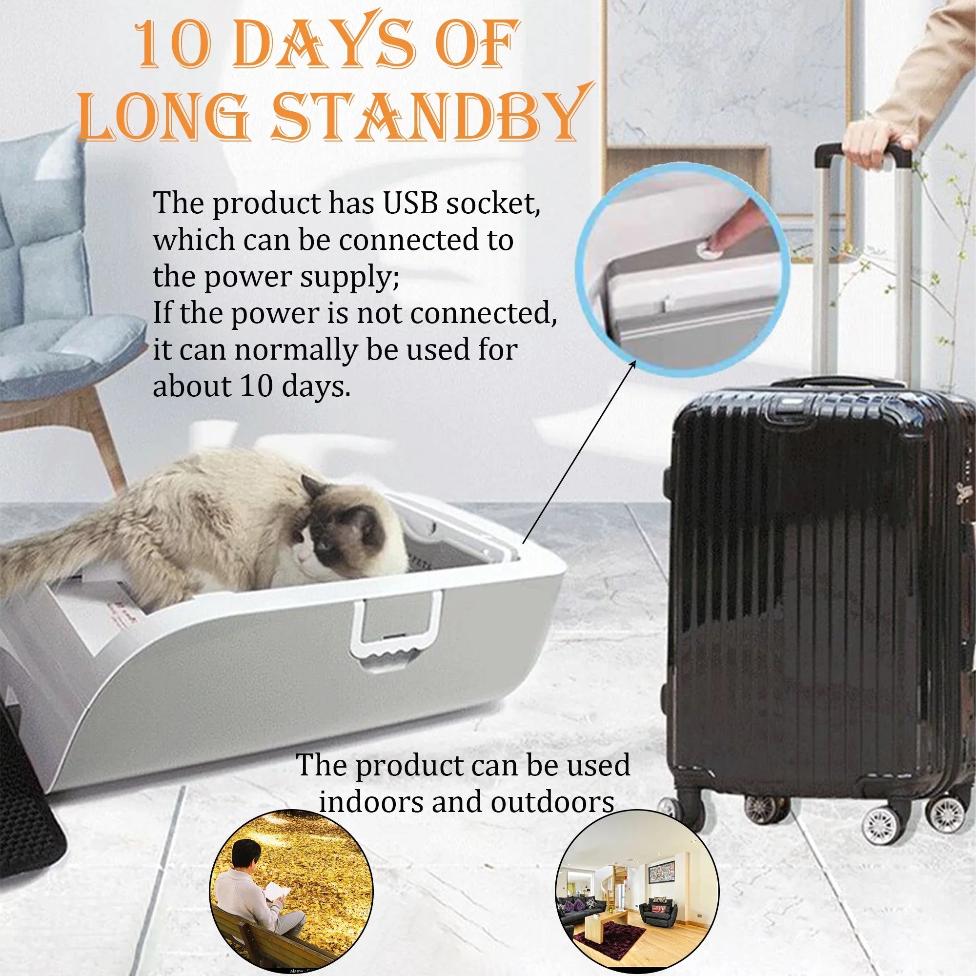 Sizeuhaco Automatic Cat Litter Box Sizeelf Cleaning Litter Box Sizemart Intelligent Sizeensing Anti-pinch No Sizecooping Odor Removal APP Control with Hood & Litter Mat