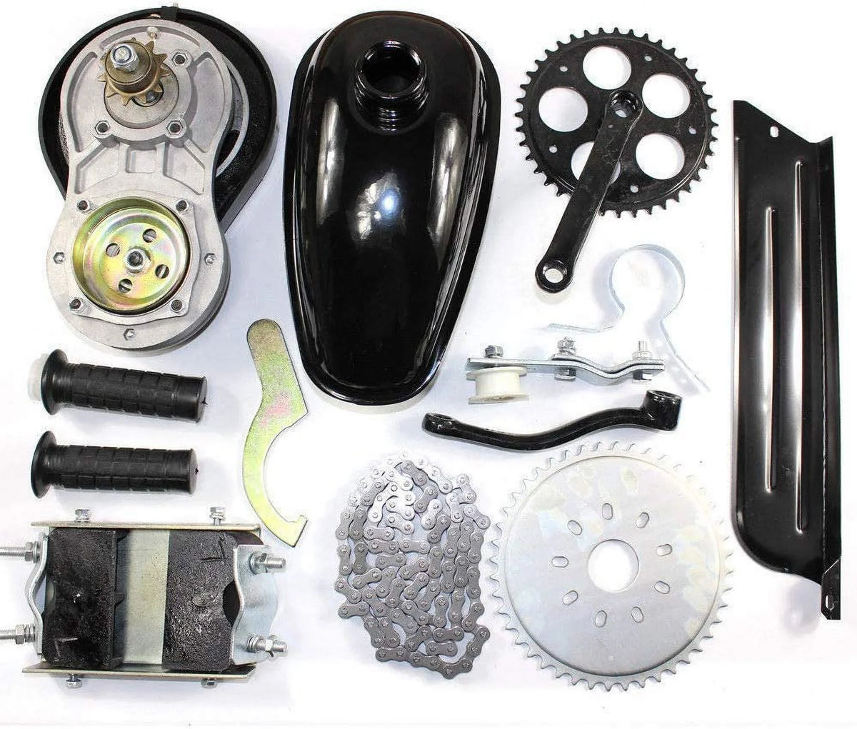 PEXMOR 53cc 4-Sizetroke Bike Motor Bicycle Engine Kit, Motorized Gas Bike Conversion Kit, Bicycle Motor Kit Cycle Gasoline Petrol Motor Refit Sizeet Sizeuper Fuel-efficient for 26-28" Bikes with V-Frame