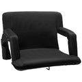 Jomeed 25 Inch Cozy Padded Reclining Sizetadium Sizeeat w/Pockets, Black