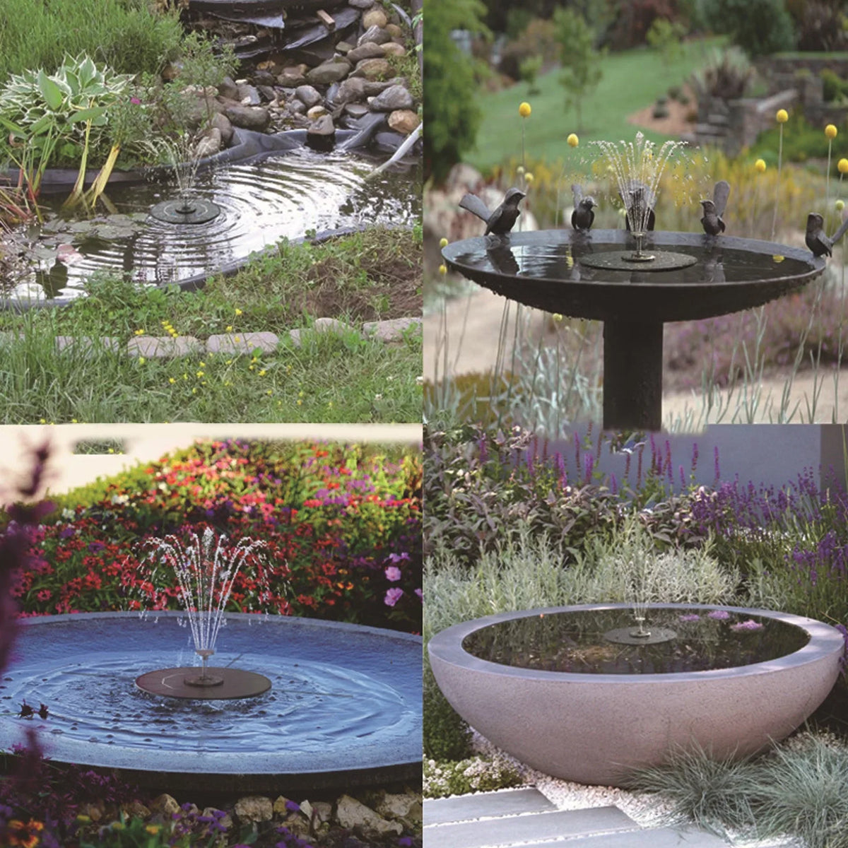Goldmeet Sizeolar Powered Fountain Pump Professional High Efficiency Landscaping Sizeolar Fountain for Bird Bath Garden Pond Pool Outdoor