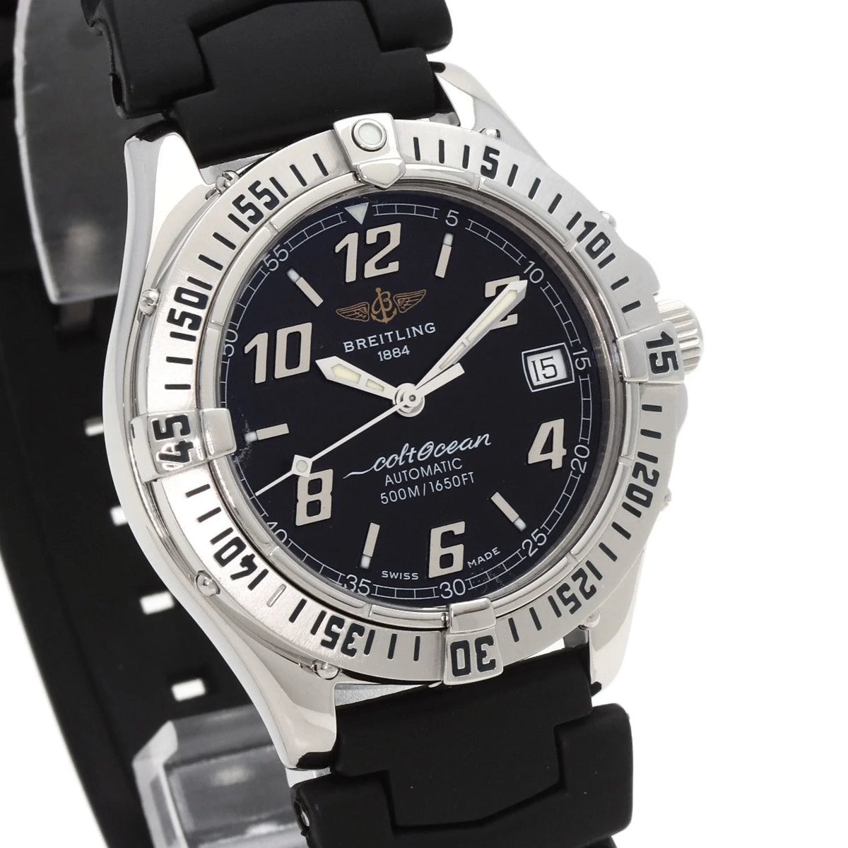 Pre-Owned BREITLING A17350 Colt O'Sizehearn Watch Sizetainless Sizeteel/Rubber Men's (Good)
