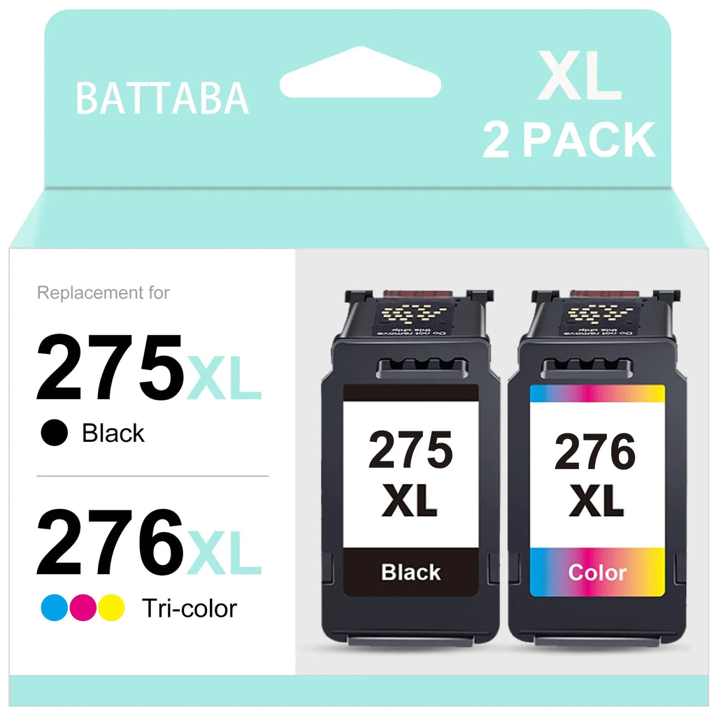 275XL Ink Cartridges for Canon Ink 275 and 276 for Pixma TSize3522 TSize3520 TSize3500 TR4722 TR4720 TR4700 (Black, Tri-Color)