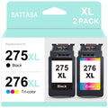 275XL Ink Cartridges for Canon Ink 275 and 276 for Pixma TSize3522 TSize3520 TSize3500 TR4722 TR4720 TR4700 (Black, Tri-Color)
