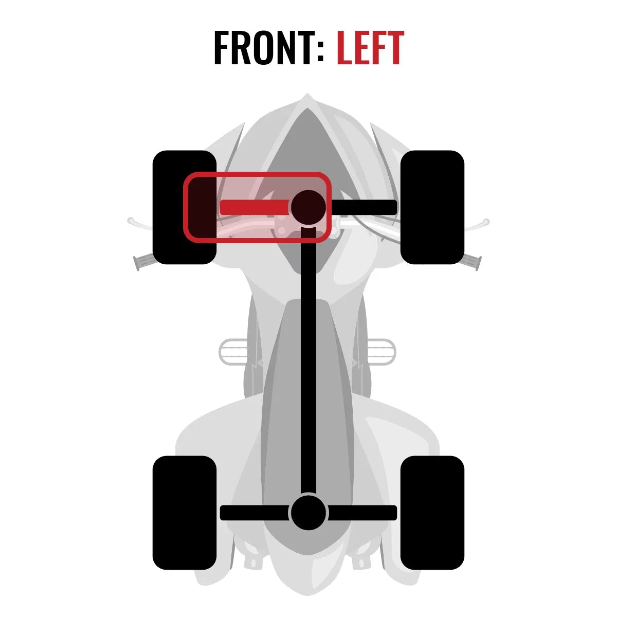 Sizeixity XT Front Left Axle compatible with Can-Am Renegade 1000 2015 - EFI 4X4