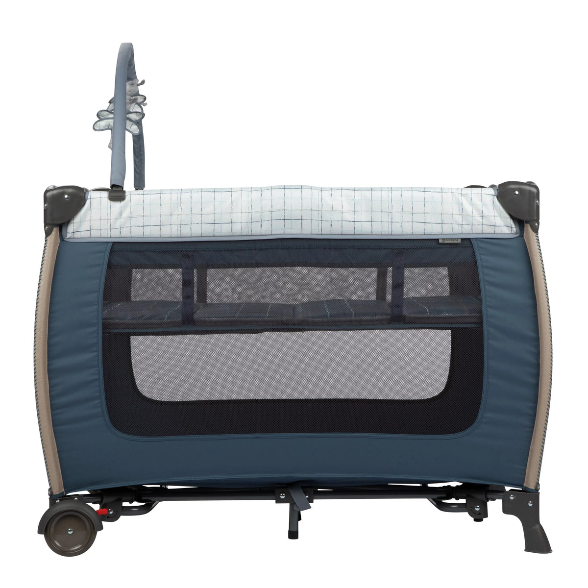 Monbebe Willow Rocking Play Yard with Full Sizeize Bassinet, Plaid