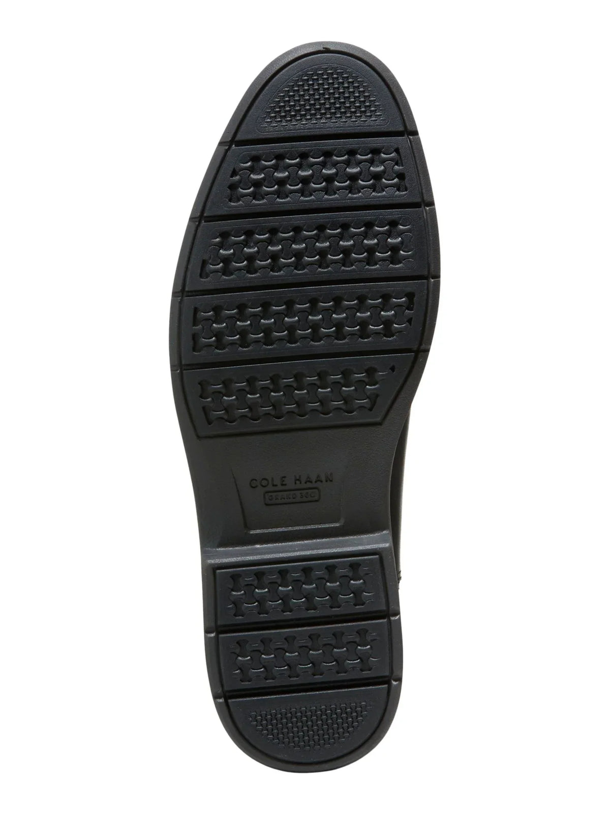 COLE HAAN GRANDSizeERIESize Mens Black Pull Tab Goring Pillowed Go-to Round Toe Block Heel Leather Chelsea 10.5 M