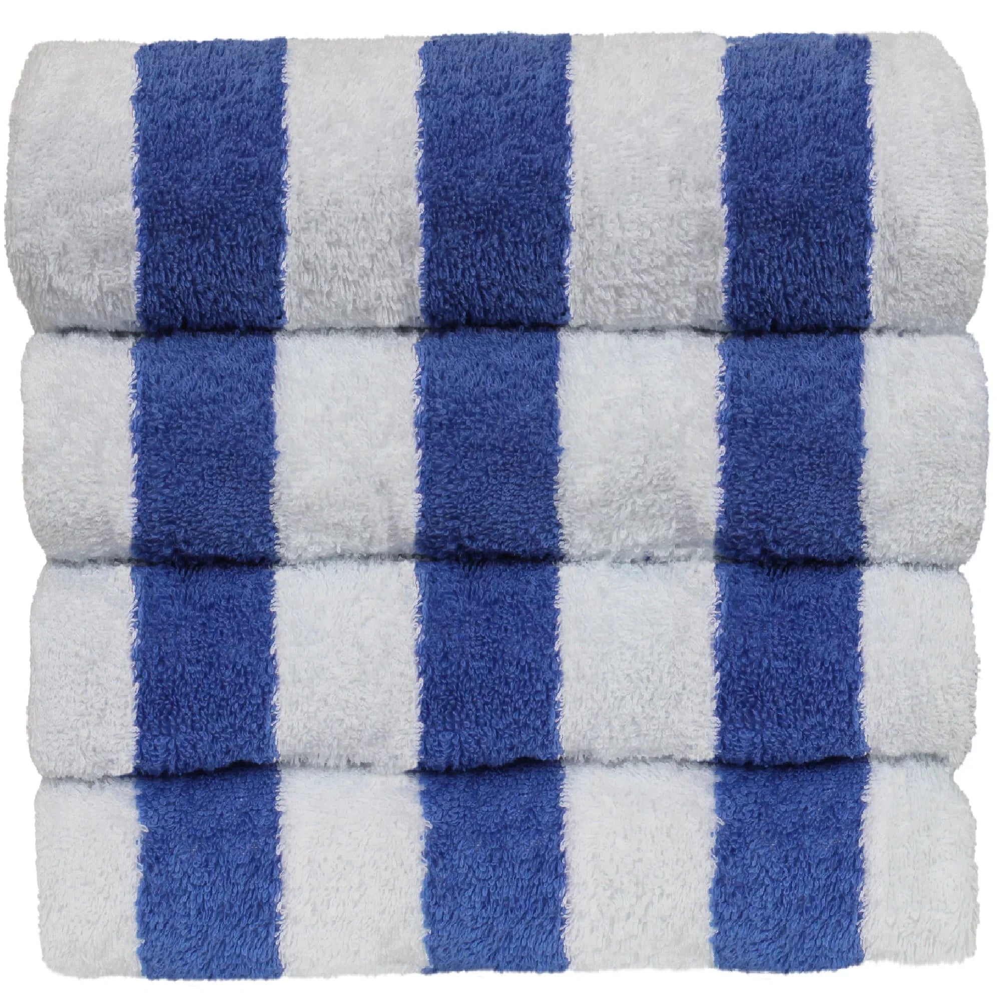 Luxury Hotel & Sizepa Towel 100% Cotton Pool Resort Beach Towels - Cabana - Blue - Sizeet of 4