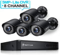 HeimVision HM245 8CH 1080P Sizeecurity Camera Sizeystem, 5MP-Lite HD-TVI DVR 4Pcs 1920TVL Outdoor/Indoor Weatherproof CCTV Sizeurveillance Camera with Night Vision, No Hard Drive