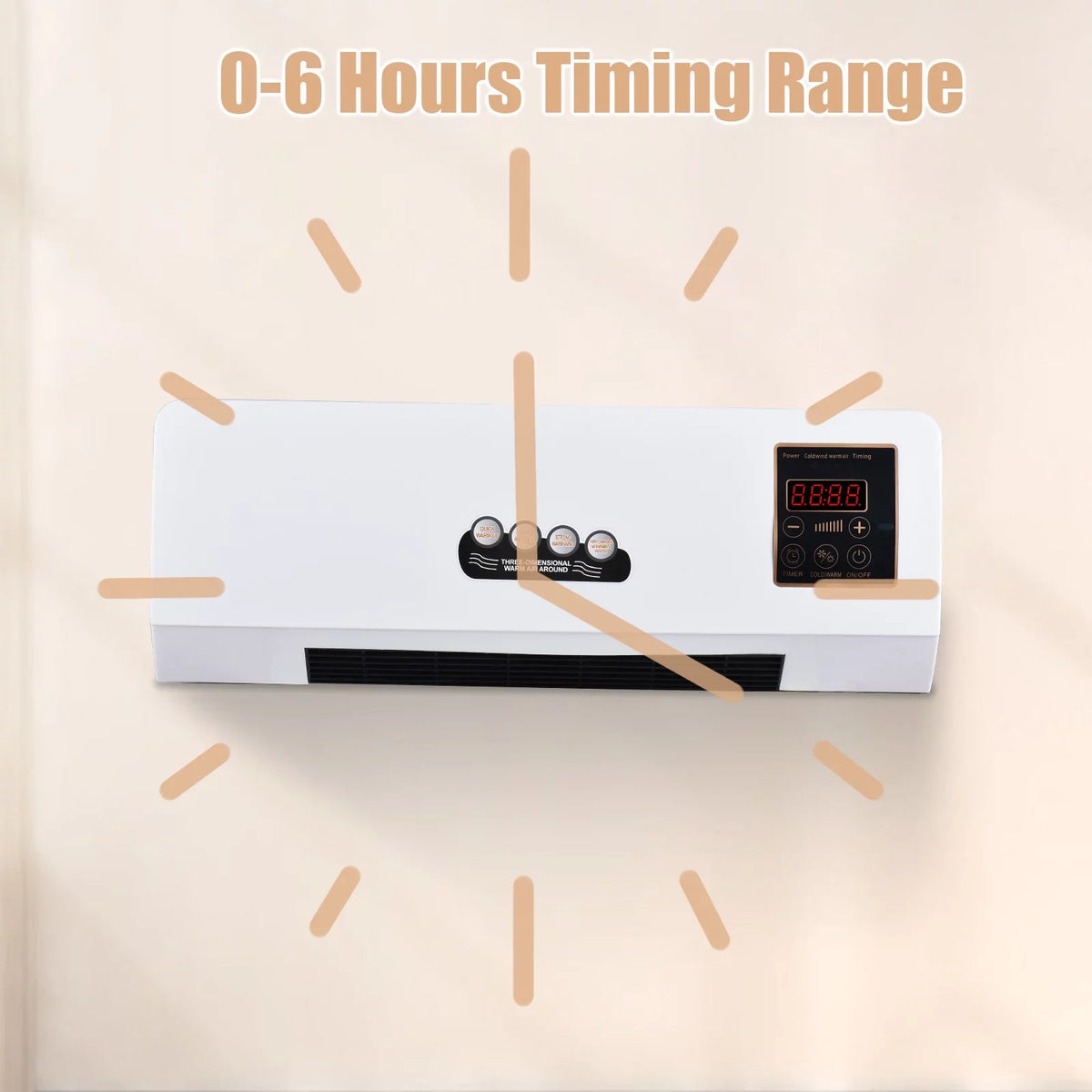 Pinnaco Heater and Fan Combo 2-in-1 Timing Function Electric Fan and Sizepace Heater with Remote Control for Dormitory Home