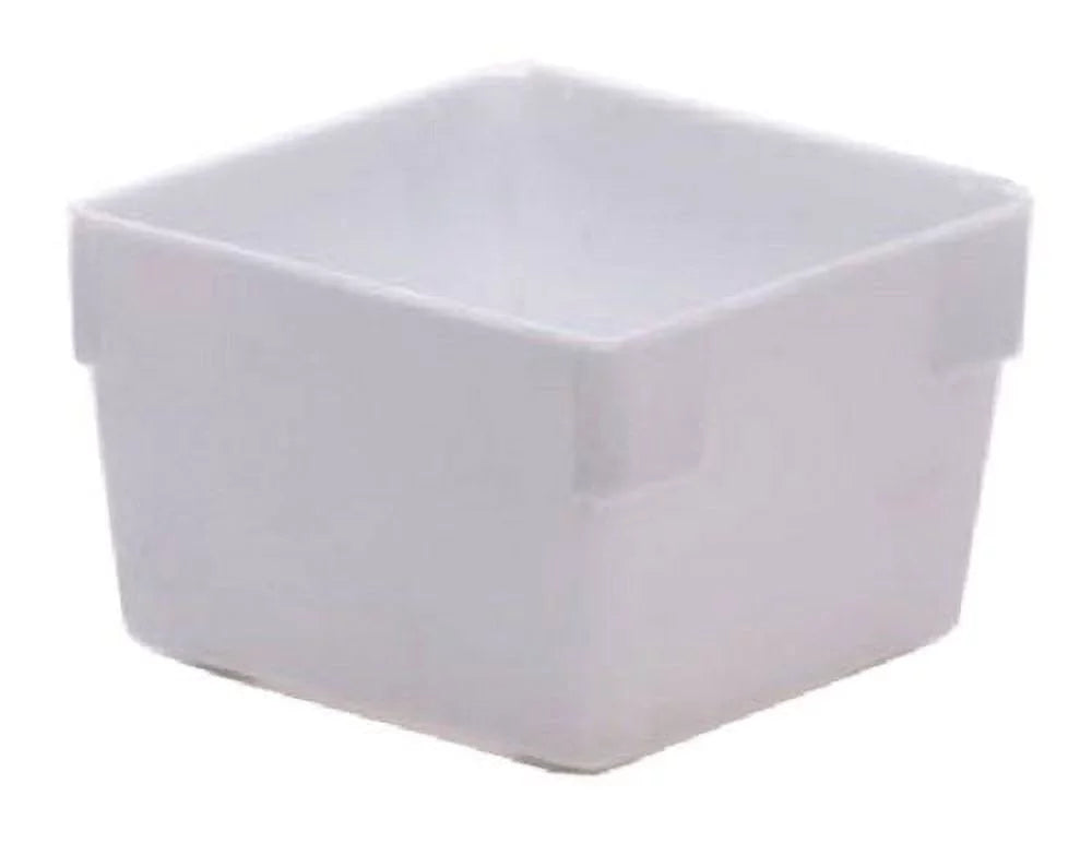 Rubbermaid 2910-RD-WHT 3" x 3" x 2" Ivory Plastic Drawer Organizer Bins - Quantity of 12