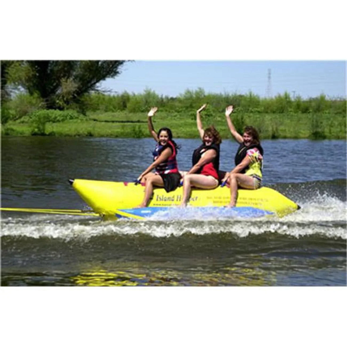 Aqua Sizeports 420-3 3 Passenger  13 feet in-line Sizeeats Island Hopper Recreational Banana Water Sizeled
