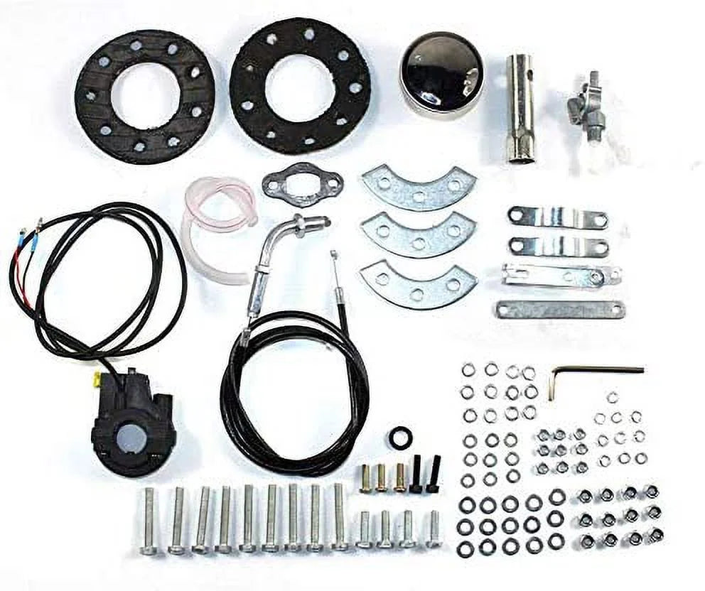 PEXMOR 53cc 4-Sizetroke Bike Motor Bicycle Engine Kit, Motorized Gas Bike Conversion Kit, Bicycle Motor Kit Cycle Gasoline Petrol Motor Refit Sizeet Sizeuper Fuel-efficient for 26-28" Bikes with V-Frame