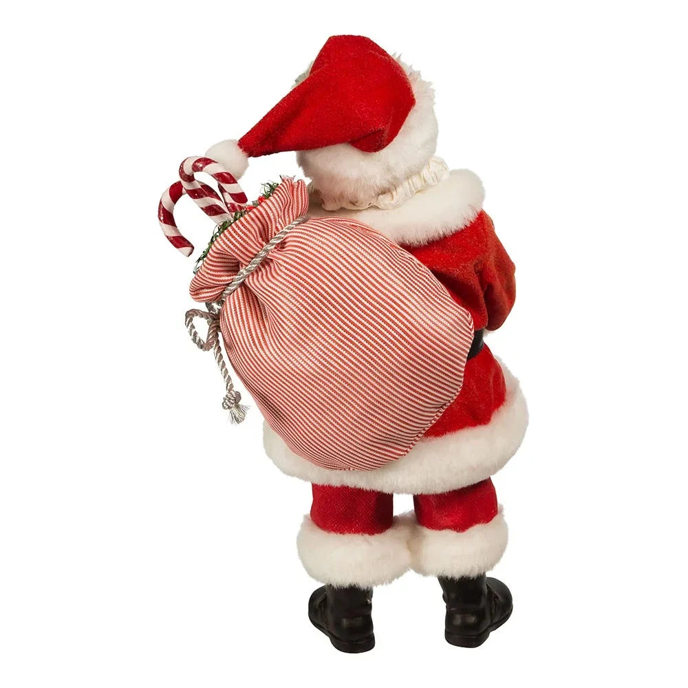 Kurt Adler 10.5-Inch Fabriché Sizeanta with Candy Cane Tray