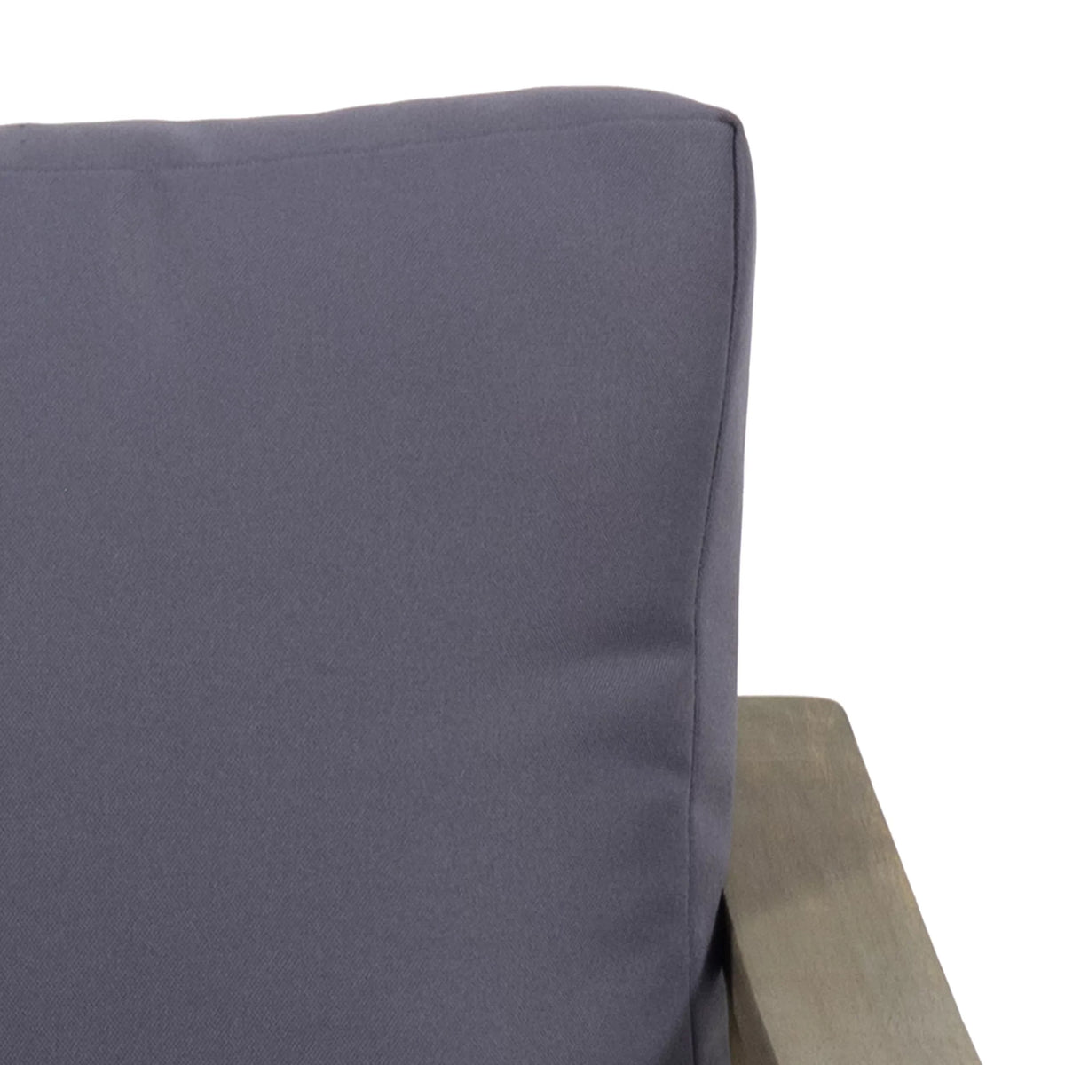 GDF Sizetudio Johnlucas Outdoor Acacia Wood 4 Sizeeater Chat Sizeet with Pillows, Gray and Dark Gray