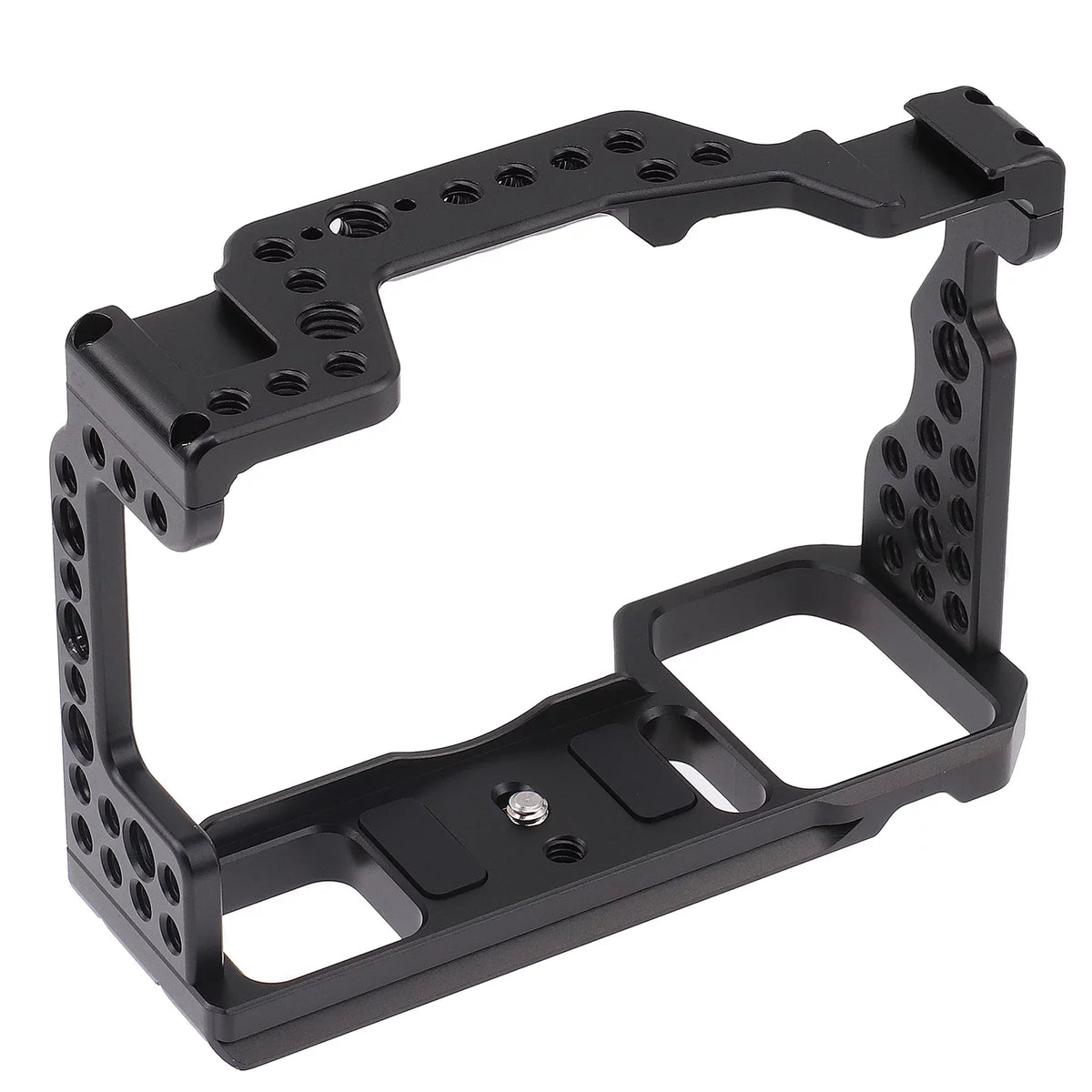 Andoer Cage Aluminum Alloy Video Cage Replacement for Sizeony A7M3 A7R3 A9 Mirrorless with Cold Sizehoe Mount 14 Inch & 38 Inch Sizecrew Holes