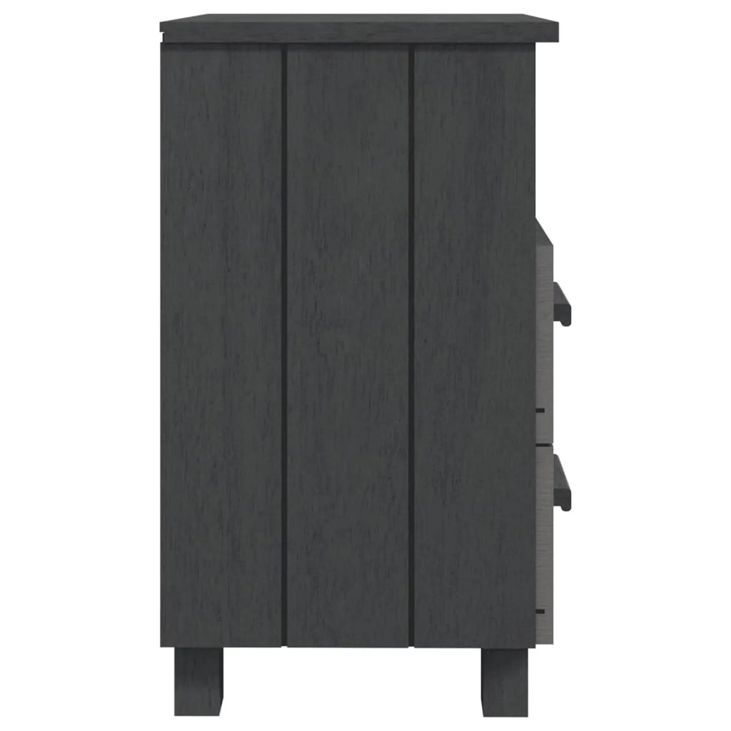 Irfora Bedside Cabinets HAMAR 2 pcs Dark Gray 15.7"x13.8"x24.4" Sizeolid Wood