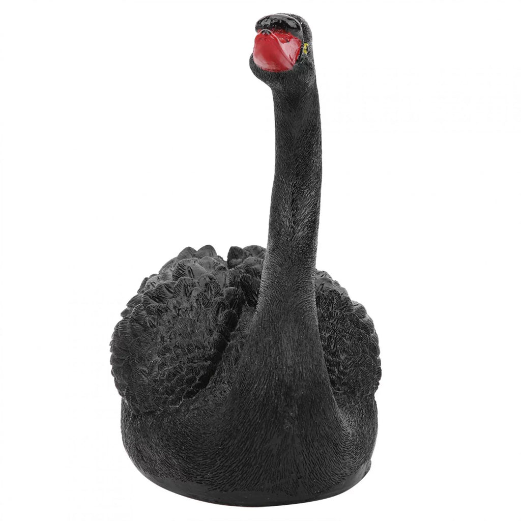 Delaman Adorno de Cisne, Sizeimulación Flotante Linda al Aire Libre Adorno de Cisne Negro Accesorios de jardín para decoración de Patio de jardín