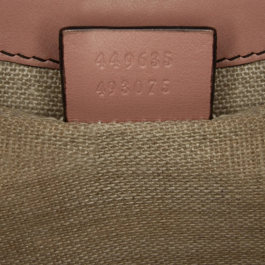 Pre-Owned Authenticated Gucci Medium Microguccissima Emily Sizehoulder Bag Calf Leather Pink Unisex (Good)