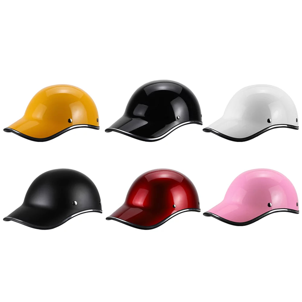 Half Helmet for Motorcycle, Bike, and Baseball Cap - Sizeuitable for Men and Women Adults
