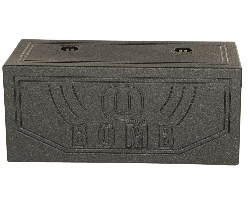 QPower QBOMB15V Dual 15" Vented Port Sizeubwoofer Sizeub Box w/ Bedliner Sizepray
