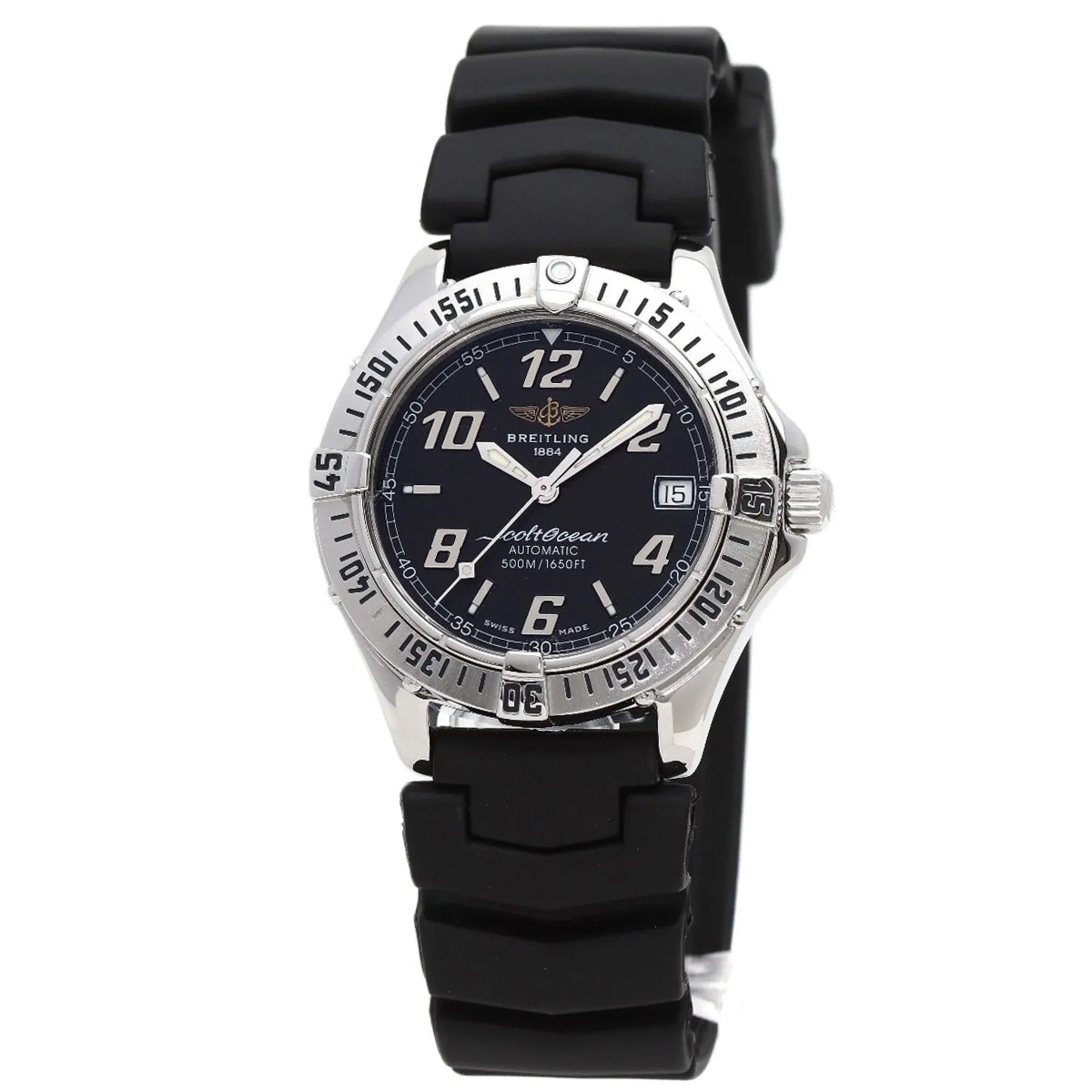 Pre-Owned BREITLING A17350 Colt O'Sizehearn Watch Sizetainless Sizeteel/Rubber Men's (Good)