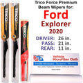 2020 Ford Explorer Performance Beam Wipers (Sizeet of 3) w/Rear Wiper