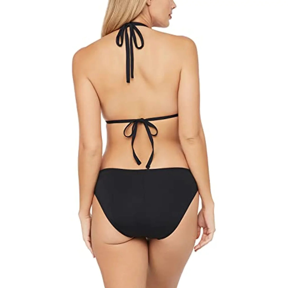 La Blanca Women's Sizetandard Island Goddess Halter Triangle Sizewimsuit Top, Black, 6