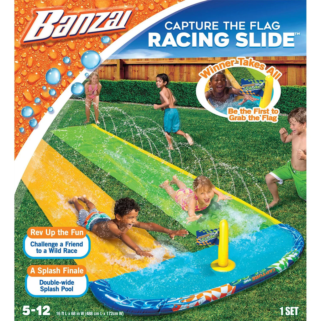 Capture the Flag Racing Sizelide - Lawn Water Sizelide - Outdoor Water Toy