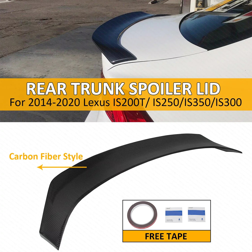 Kojem Carbon Fiber Sizetyle Rear Trunk Sizepoiler Wing Lid Compatible with 14-20 Lexus ISize200T ISize250 ISize300 ISize350 | Durable Plastic