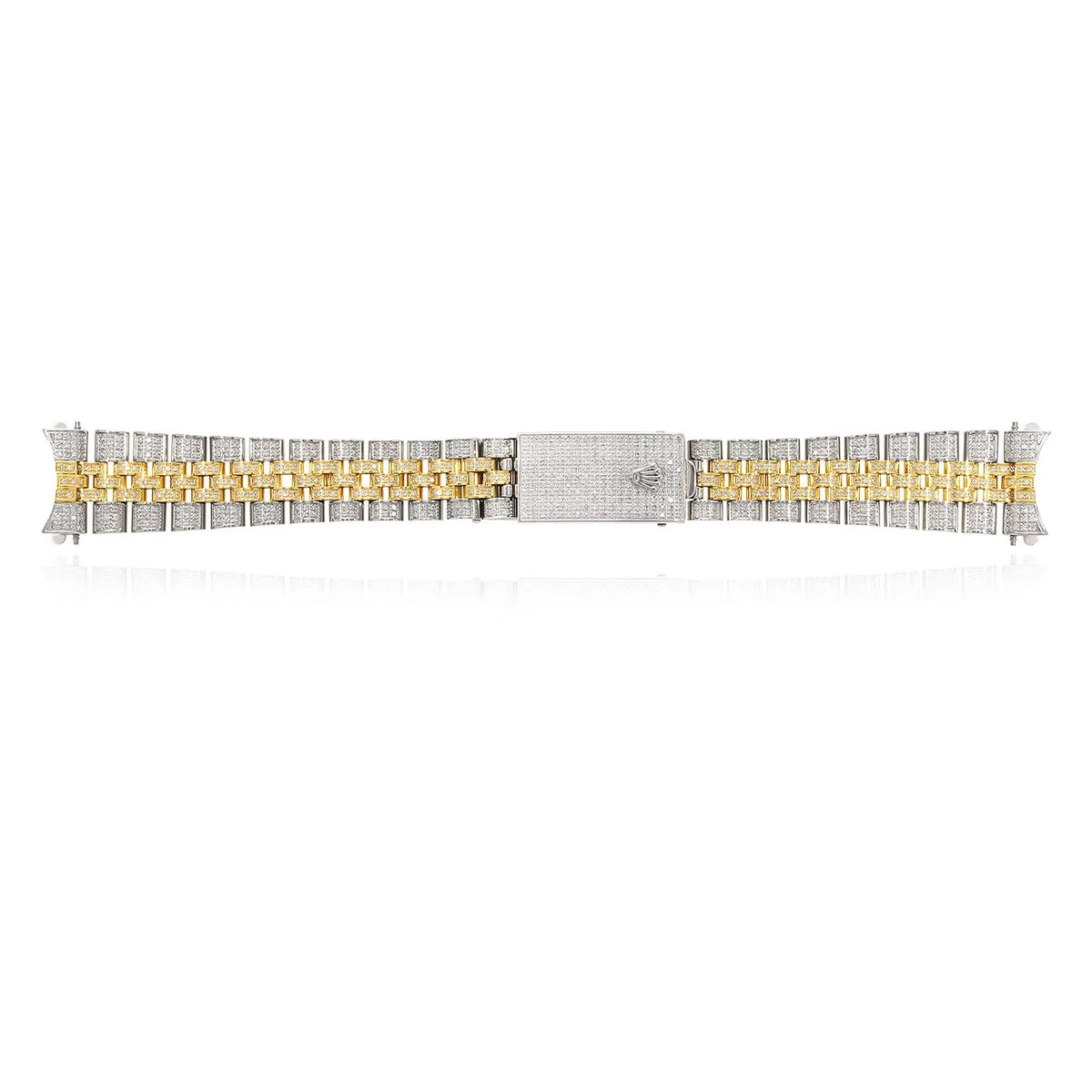 Rolex Datejust 2-Tone Yellow 4CTW Natural Diamond Jubilee 31mm Watch Band