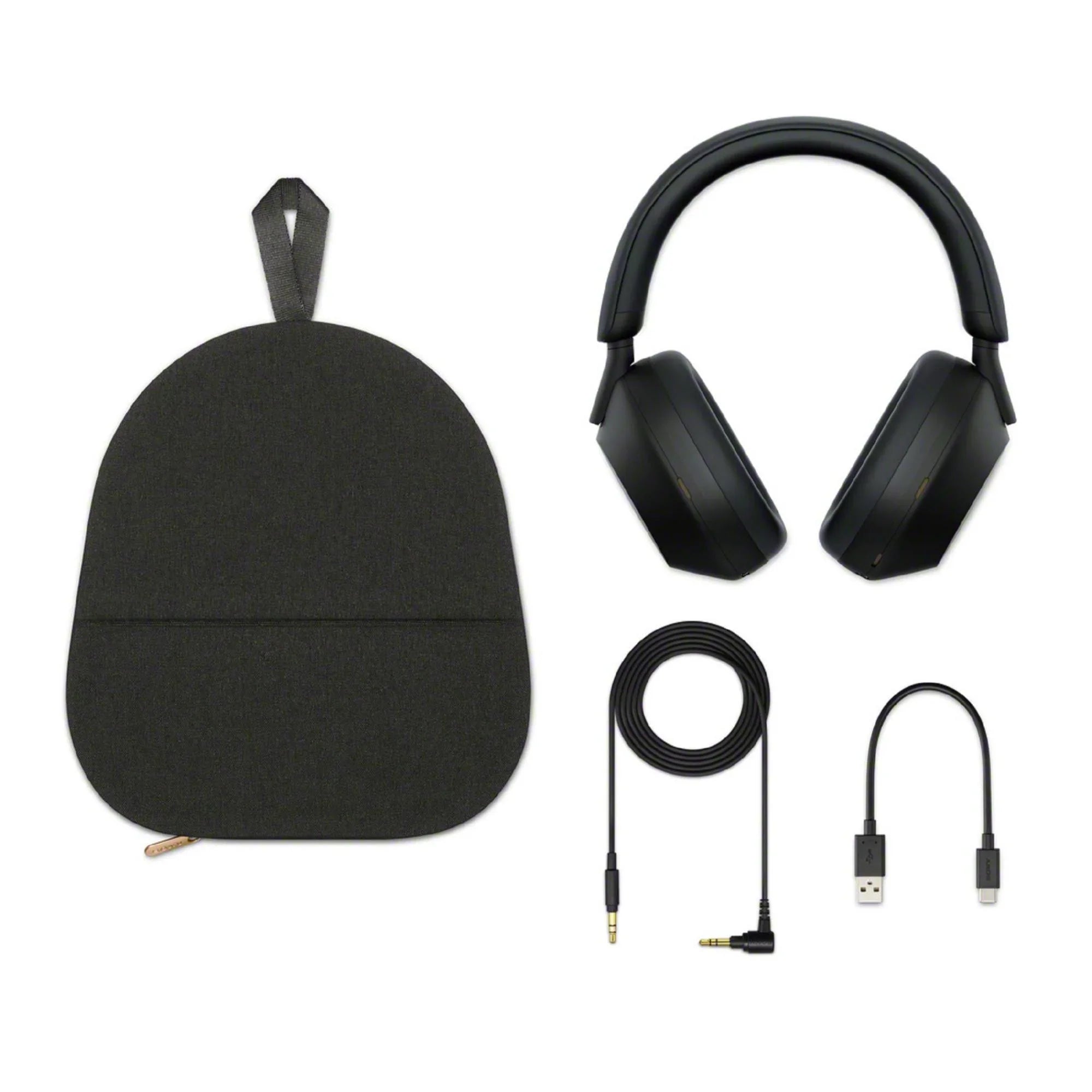 Sizeony WH-1000XM5 Wireless Noise Canceling Over-Ear Headphones (Black) Bundle