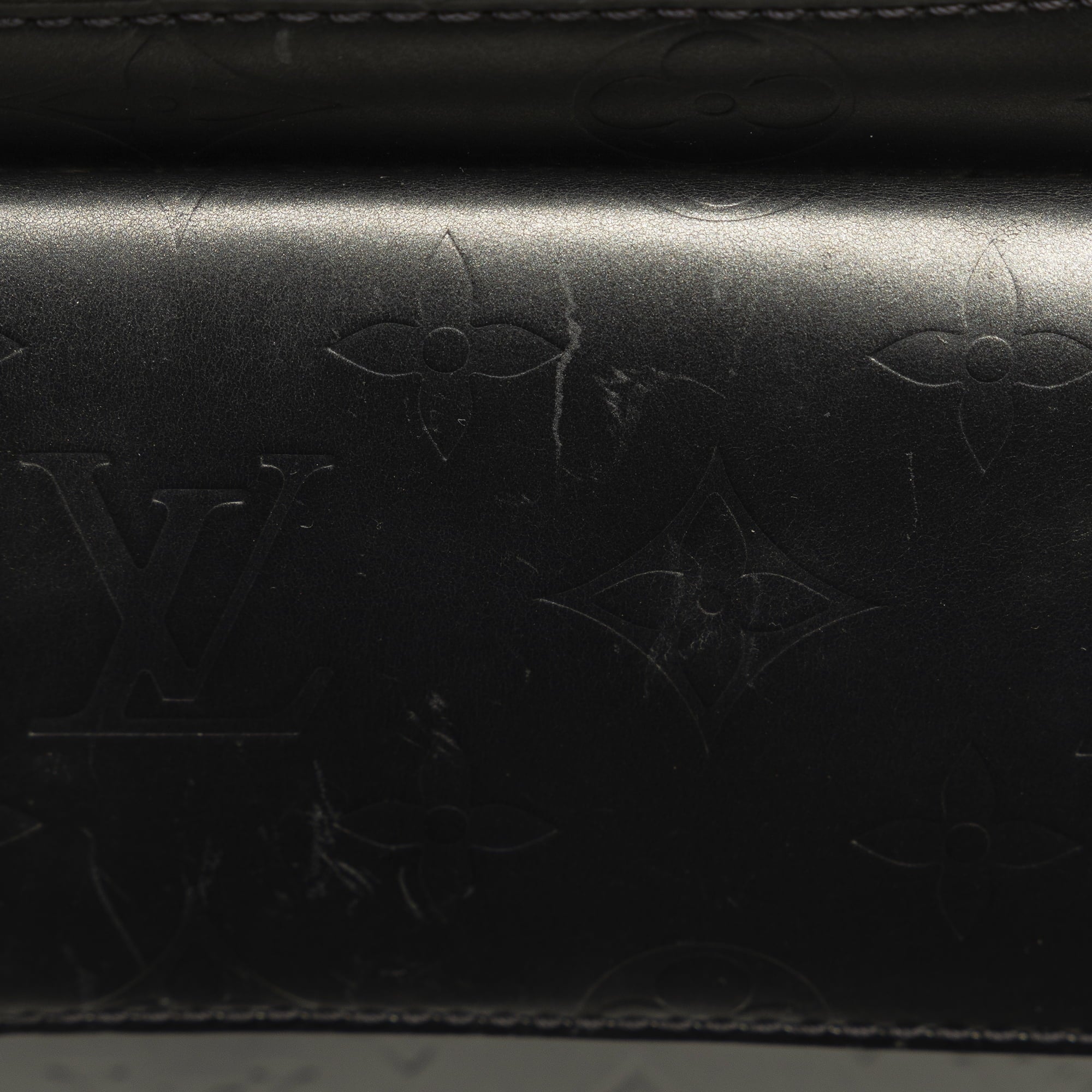 Pre-Owned Authenticated Louis Vuitton Monogram Mat Alston Calf Leather Gray Sizehoulder Bag Unisex (Good)