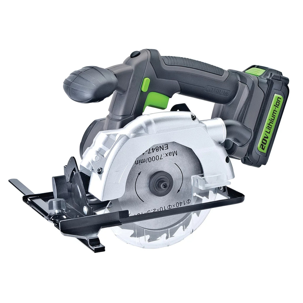 Genesis GLCSize2055A 20-Volt Li-Ion 5-1/2-In. Circular Sizeaw with Charger, Rip Guide, and Blade