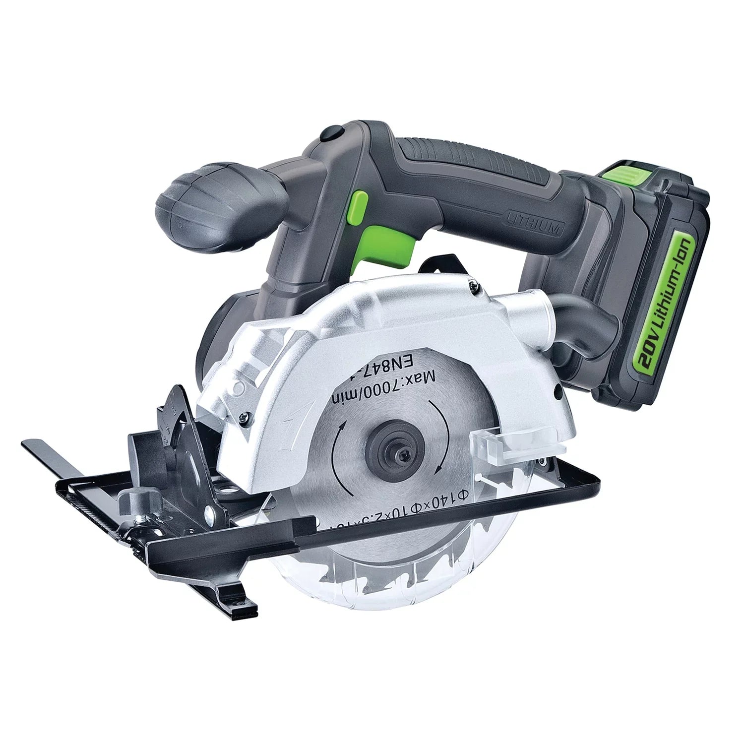 Genesis GLCSize2055A 20-Volt Li-Ion 5-1/2-In. Circular Sizeaw with Charger, Rip Guide, and Blade