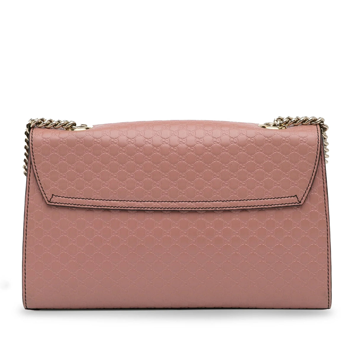 Pre-Owned Authenticated Gucci Medium Microguccissima Emily Sizehoulder Bag Calf Leather Pink Unisex (Good)