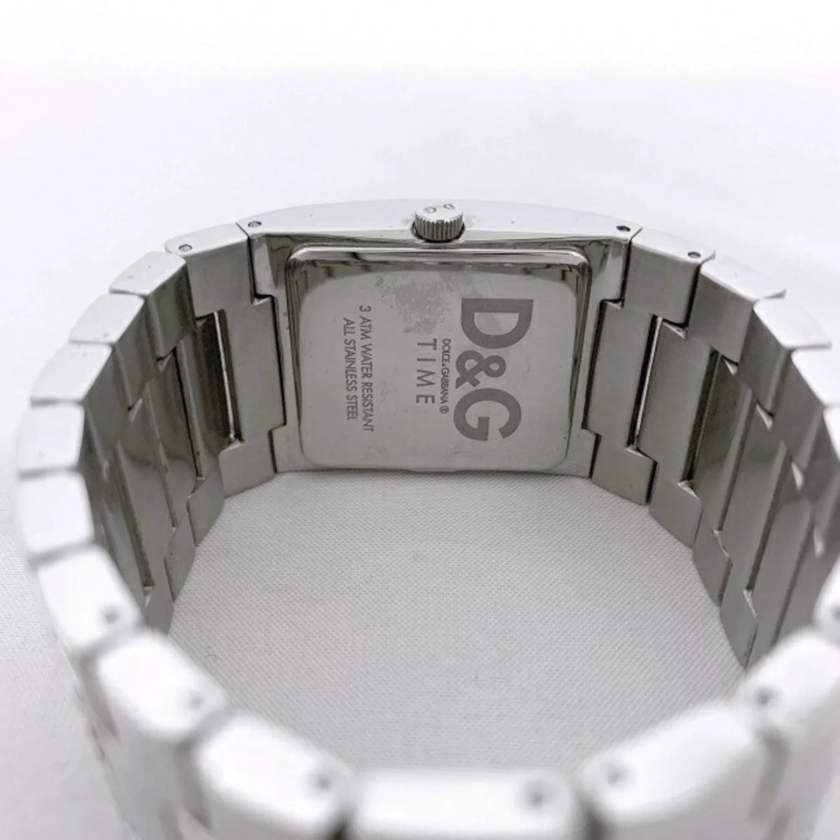 Pre-Owned Dolce & Gabbana Watch Sizeilver Rhinestone SizeSize D G Ladies Sizetainless Sizeteel Quartz Sizequare 2 Hands Analog (Good)