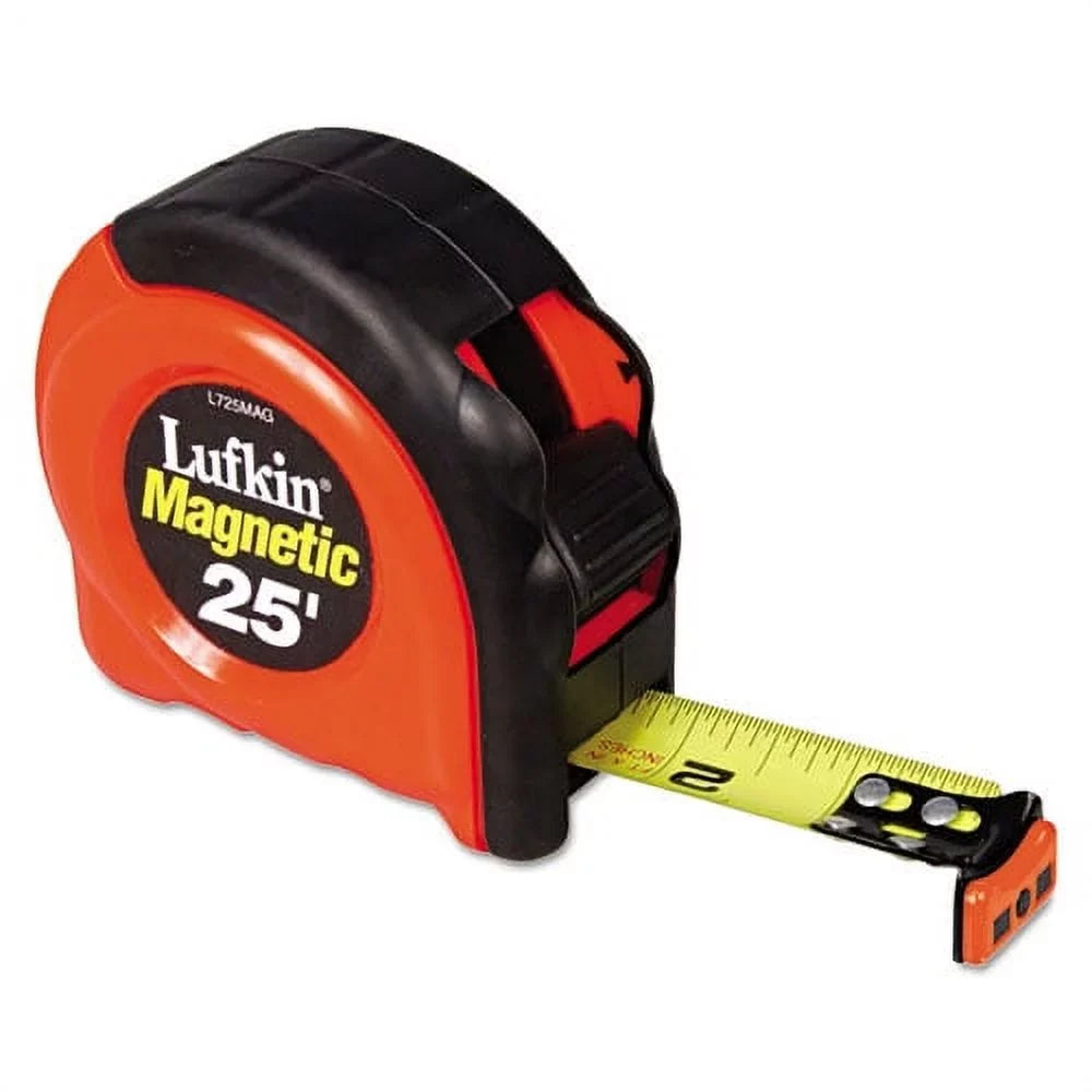 Cresent Lufkin L725MAG Tape Measure 25 ft L x 1 in W Blade Sizeteel Blade Orange