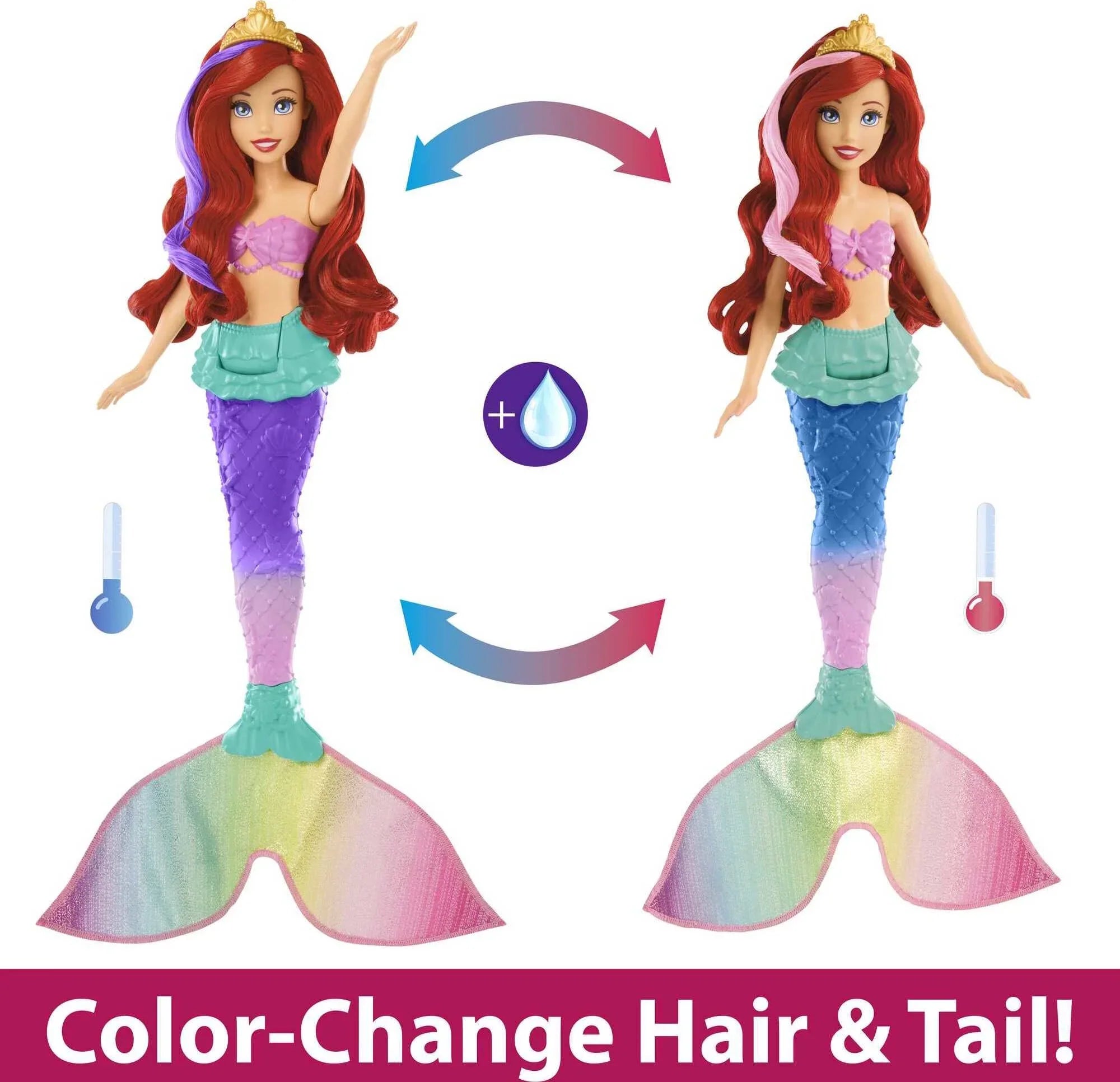 Disney Princess Toys, Ariel Sizewimming Mermaid Doll