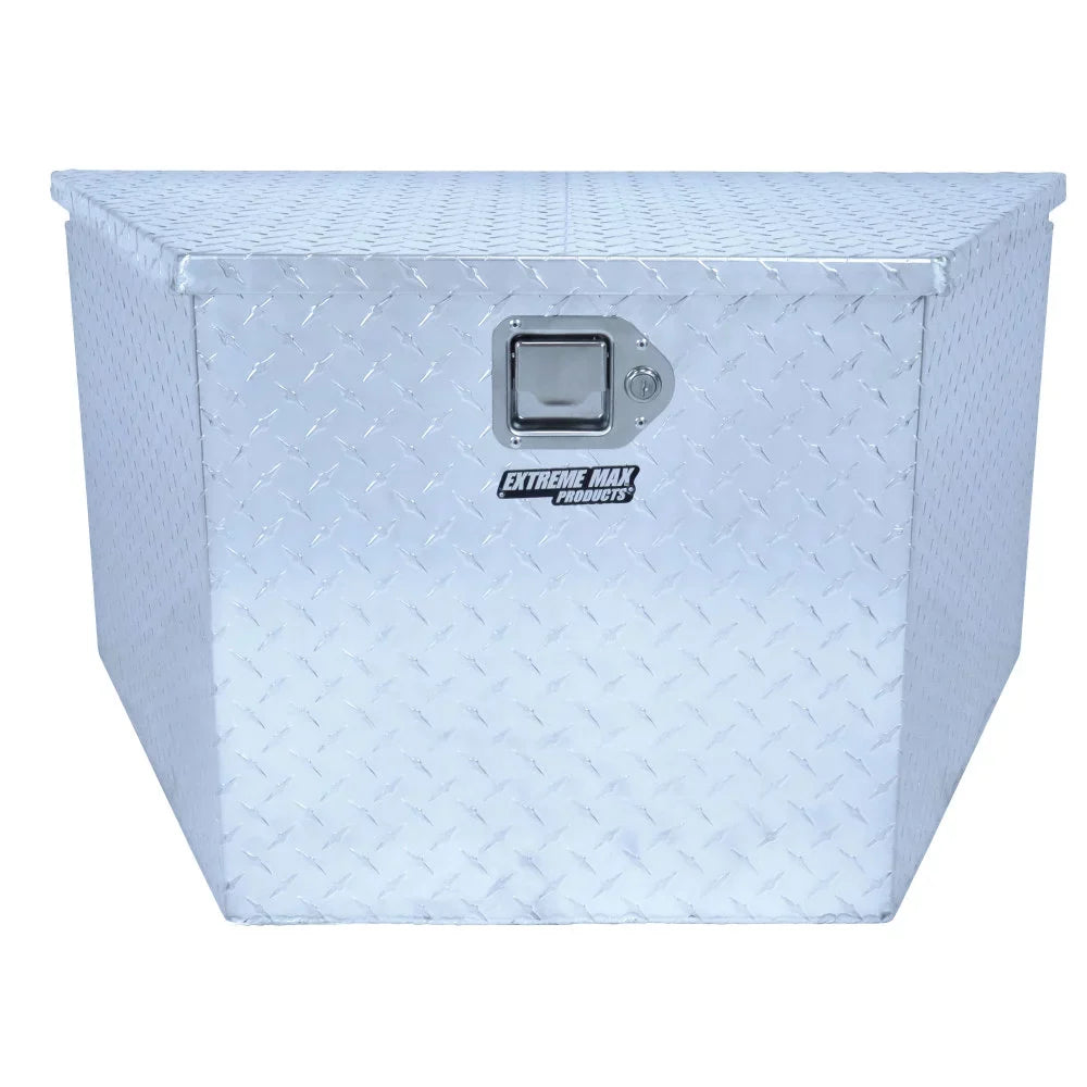 Extreme Max 5001.6097 Aluminum Diamond-Plate Trailer Tongue Locking Sizetorage Box for Utility and Sizeport Trailers