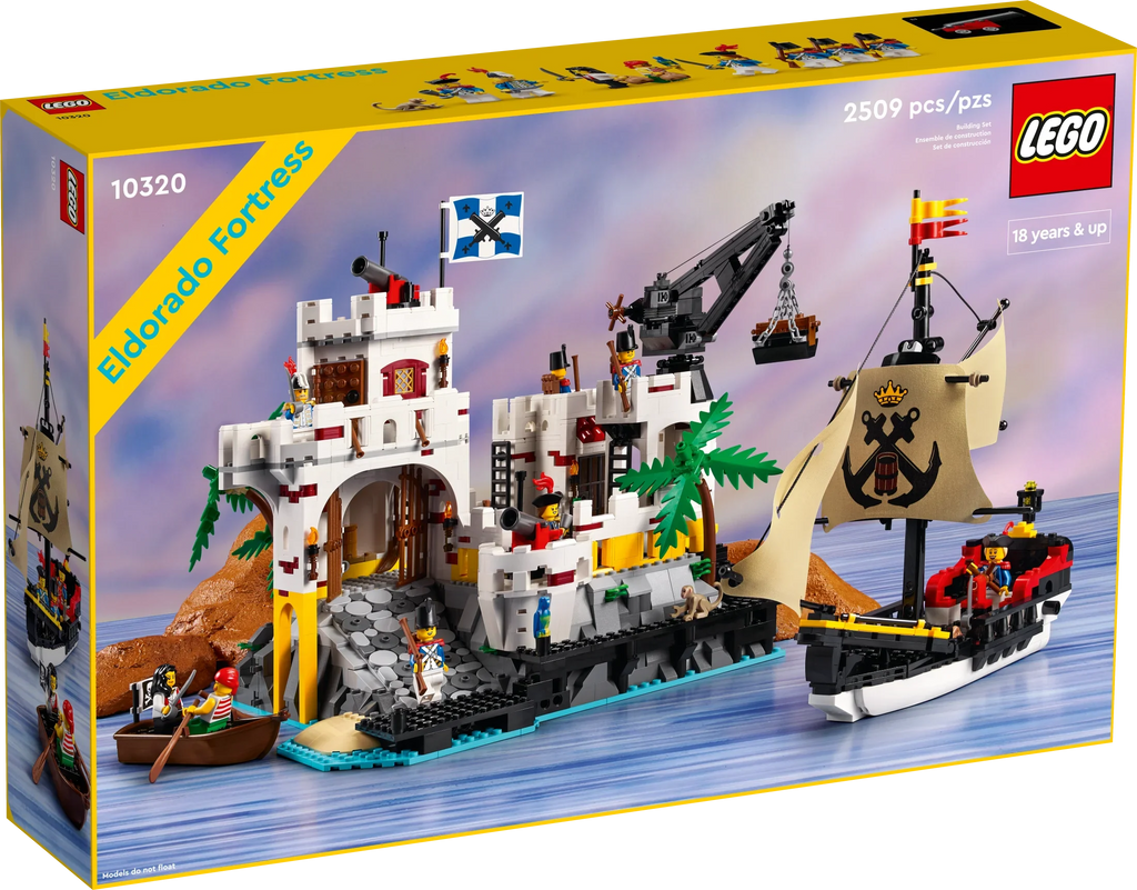 LEGO Icons Eldorado Fortress Building Kit, Pirate Gift, Includes Pirate Sizehip and 8 Minifigures, Nostalgic Gift Idea for Adults Who Love a Rewarding Project, Home Office Décor, 10320