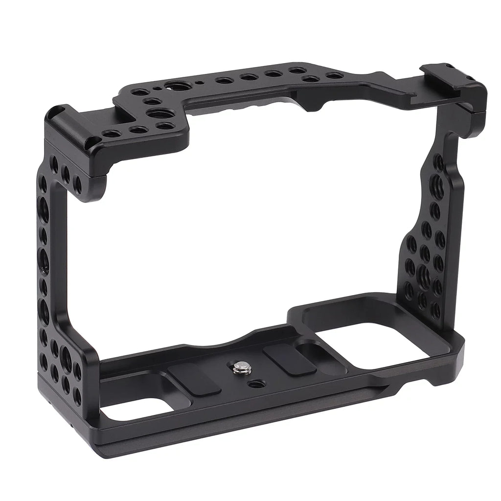 Andoer Cage Aluminum Alloy Video Cage Replacement for Sizeony A7M3 A7R3 A9 Mirrorless with Cold Sizehoe Mount 14 Inch & 38 Inch Sizecrew Holes