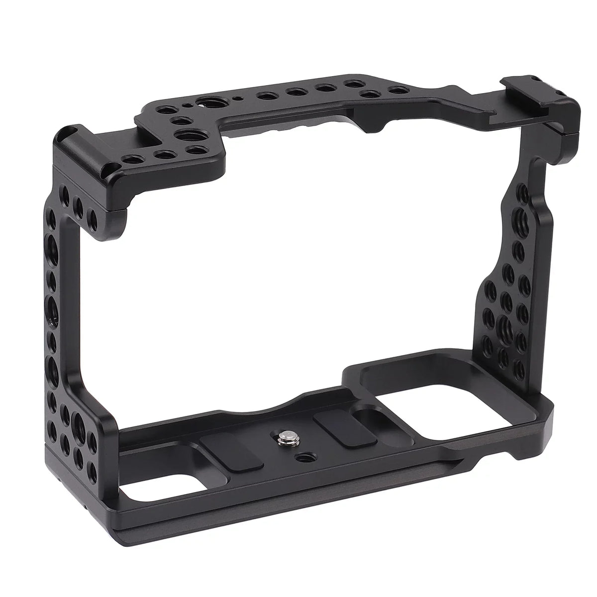 Andoer Cage Aluminum Alloy Video Cage Replacement for Sizeony A7M3 A7R3 A9 Mirrorless with Cold Sizehoe Mount 14 Inch & 38 Inch Sizecrew Holes