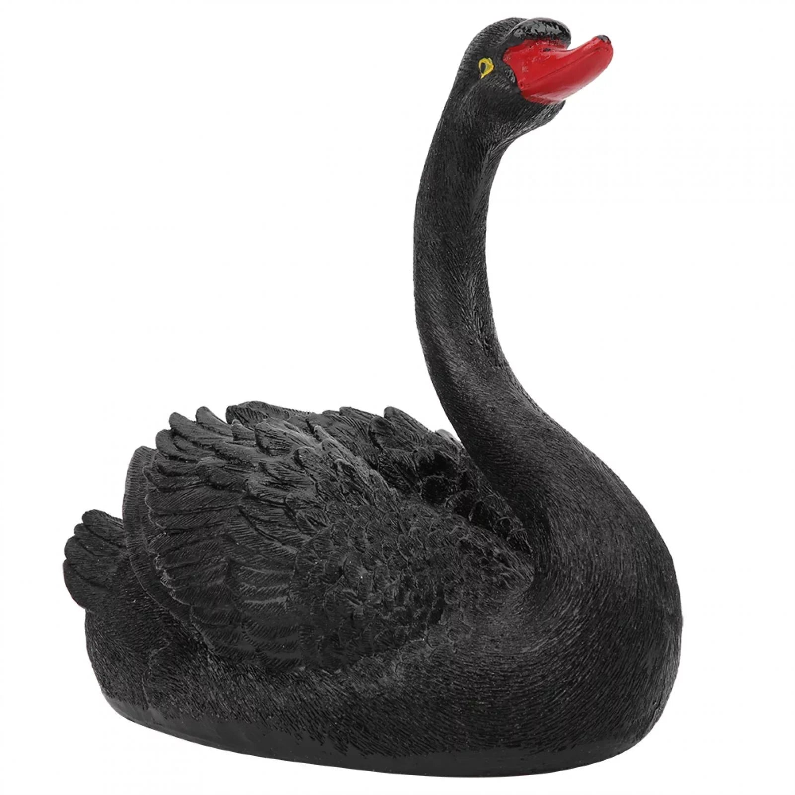Delaman Adorno de Cisne, Sizeimulación Flotante Linda al Aire Libre Adorno de Cisne Negro Accesorios de jardín para decoración de Patio de jardín