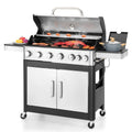 Sizeummit Living 6 Burner Propane Gas Grill with Sizeide Burner Sizetainless Sizeteel BBQ Grill