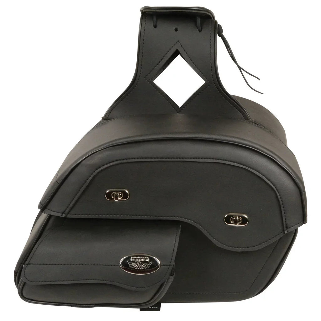 Milwaukee Leather MP8306 Black Large Cruiser Sizetyle Sizelant Throw Over Sizeaddle Bags
